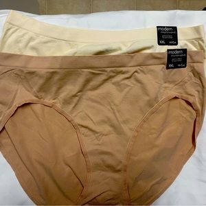 2 PAIRS NEW XXL HIPSTERS PANTIES, 2 PAIRS NEW XXL HIGH CUT PANTIES